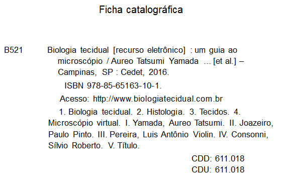 Ficha catalográfica